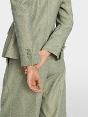 Grønn Herringbone Blazer - Stilshoppen