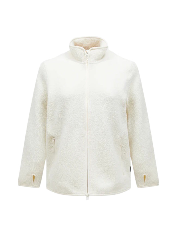 Offwhite W Pile Zip Jacket