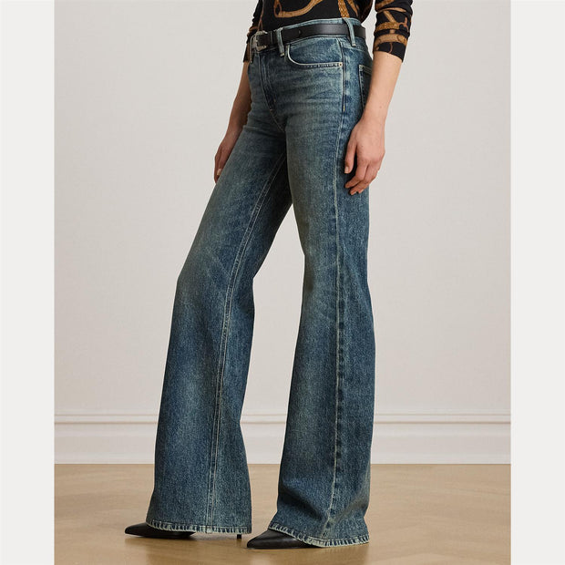 Blå Retro Flare jeans - Stilshoppen