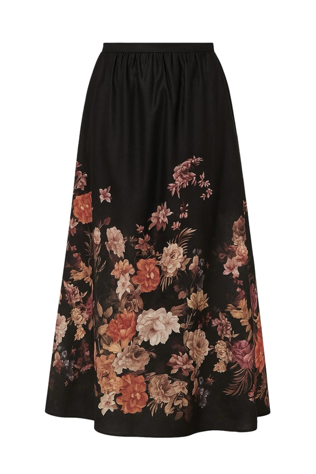 Blomsterprint skjørt
