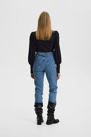 Sort RifaGZ puff blouse - Stilshoppen