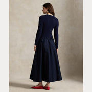 Navy Flare Dress - Stilshoppen