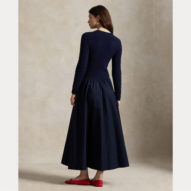 Navy Flare Dress - Stilshoppen