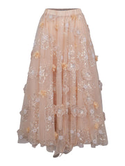 Long Flower Fab Tyll Skirt