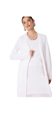 White Pomek long cardigan - Stilshoppen
