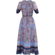 Mørkeblå Multi Aubrie Dress