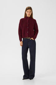 Burgunder AlphaGZ Short Cardigan - Stilshoppen