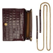 Burgunder Croc Medium Adair II Crossbody