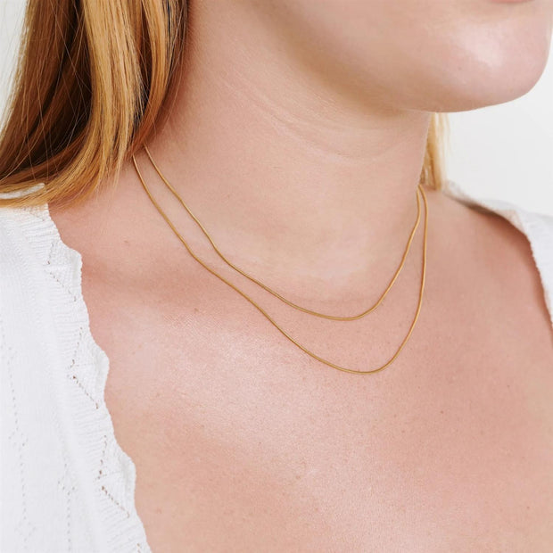 Silva Dobule Snake Chain Necklace