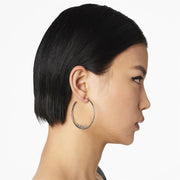 Sølv Oversized Metal Hoops - Stilshoppen