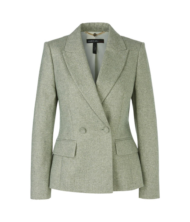 Grønn Herringbone Blazer - Stilshoppen