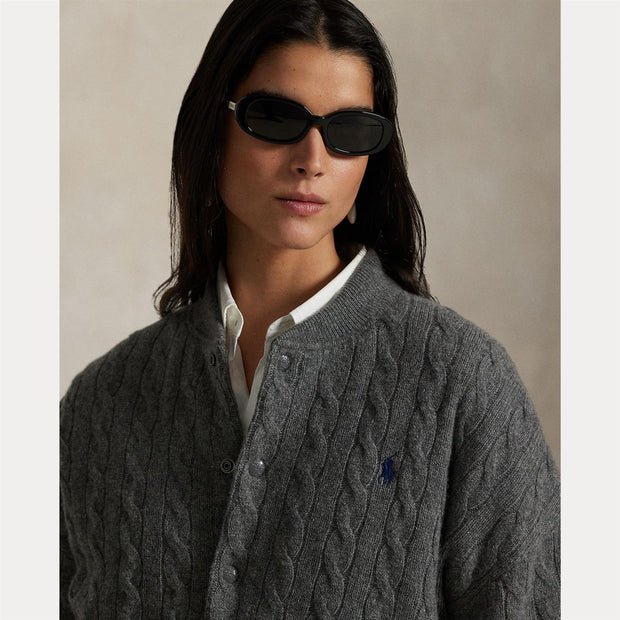 Cabel knitted Bomber Jacket - Stilshoppen