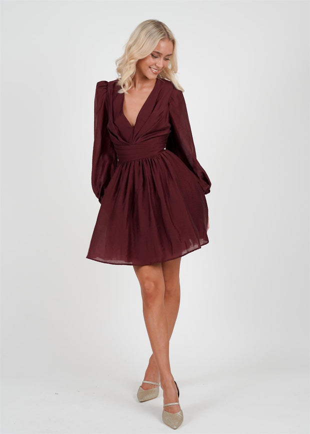 Burgunderrød Maeve Dress
