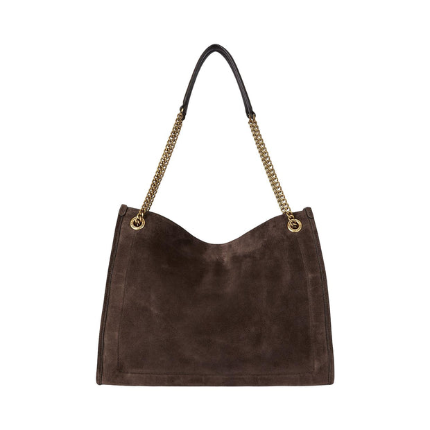 Brun Suede Large Bradly Tote - Stilshoppen