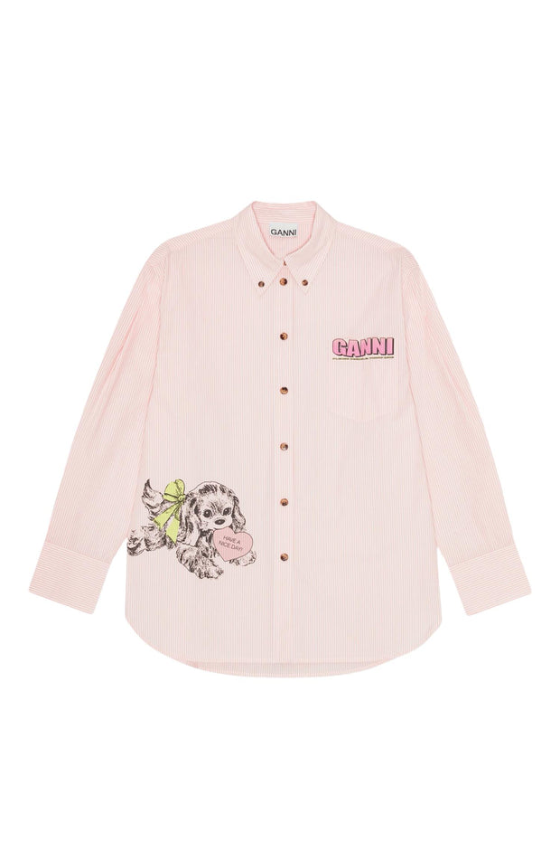 Stripe Cotton Oversized Shirt - Stilshoppen