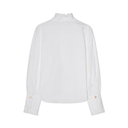 Hvit Plisse Blouse - Stilshoppen