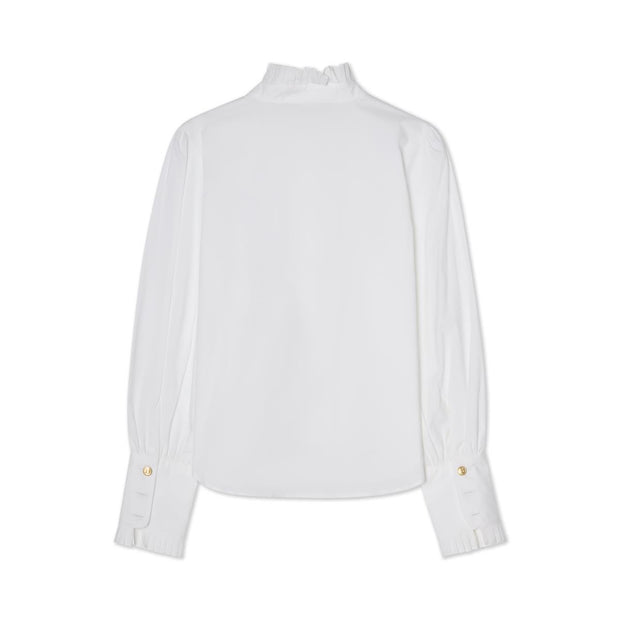 Hvit Plisse Blouse - Stilshoppen
