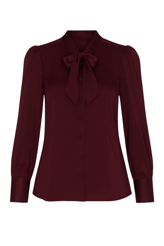 Burgunder Hilda Blouse - Stilshoppen