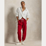 Rød Fleece Athletic Pant - Stilshoppen