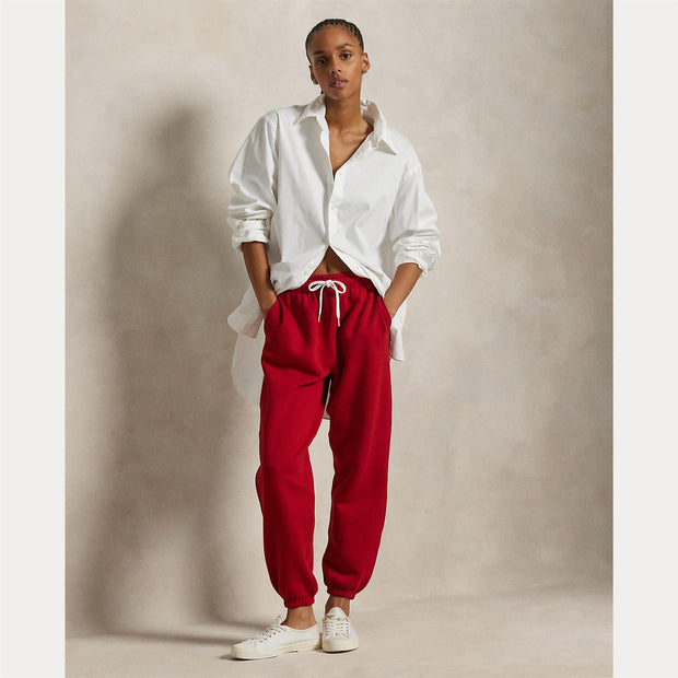 Rød Fleece Athletic Pant - Stilshoppen
