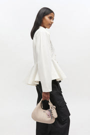 Lys Beige Hobo Mini Grained - Stilshoppen