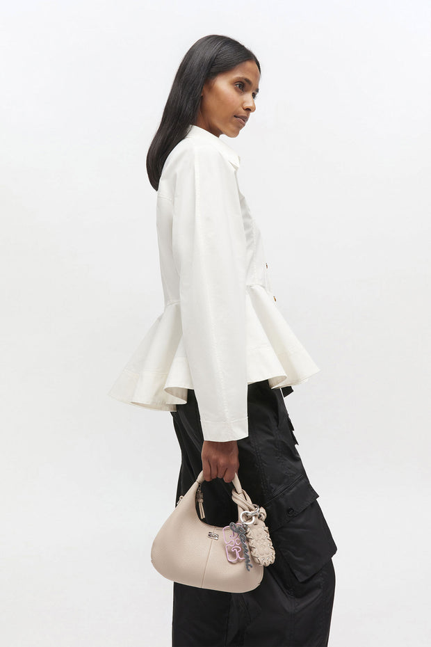 Lys Beige Hobo Mini Grained - Stilshoppen