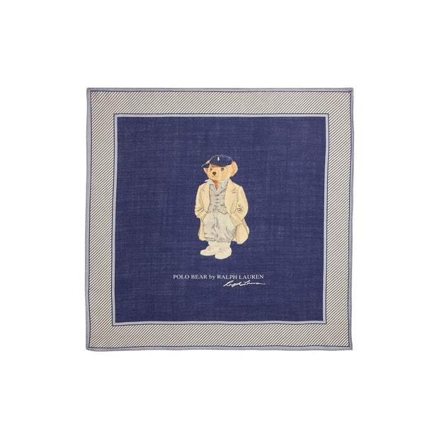 Navy Multi Polo Bear  Beardana Scarf