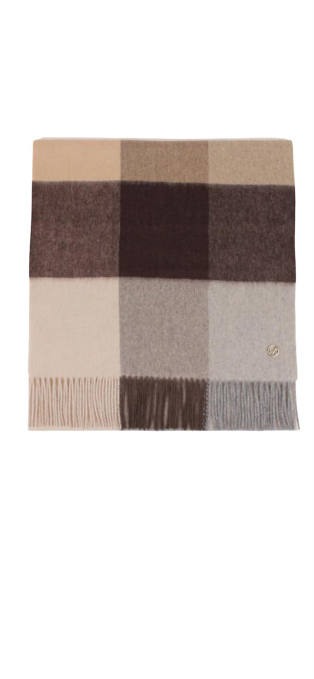 Brun Theresa Lammeullskjerf - Stilshoppen