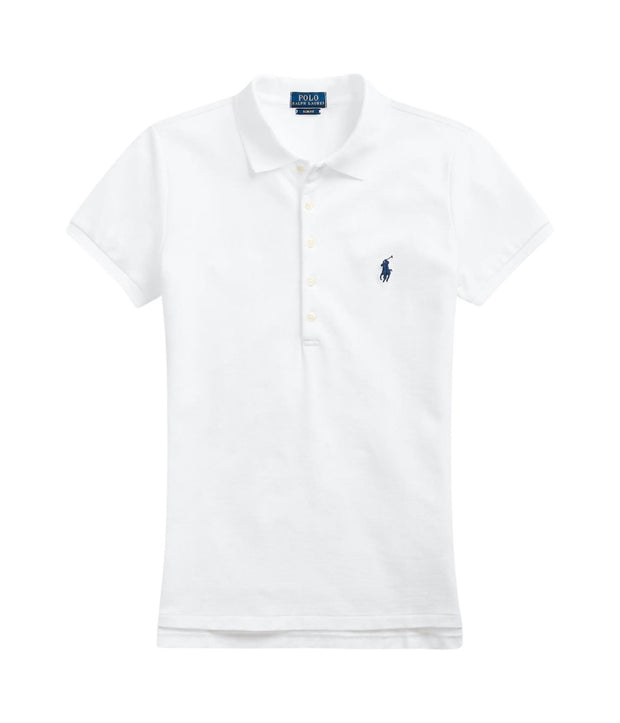 Hvit Julie Polo Slim Short Shirt