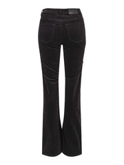 Black Cord Bootcut Casual Trouser