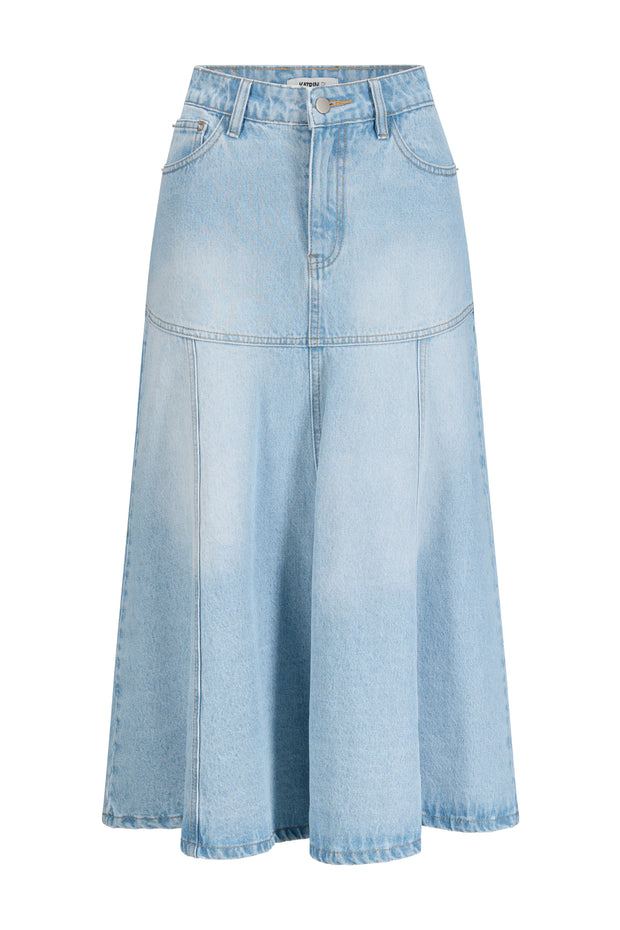 Lyseblått Malibu Denim Skirt