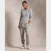 Light grey Cabel Knit Ragg Sweater - Stilshoppen