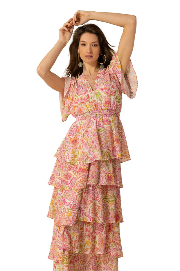 Rosa Karsyn Dress W Tiere Skirt