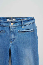 Blå Wonder Puch Up Flare Jeans