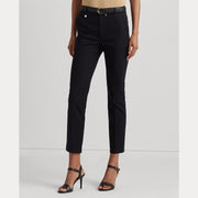 Sort Double Faced Stretch Cotton Pant - Stilshoppen