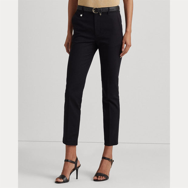 Sort Double Faced Stretch Cotton Pant - Stilshoppen