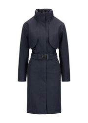 Mørkeblå Skyet Coat - Stilshoppen