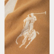 Camel/Cream Big Pony Wool Scarf