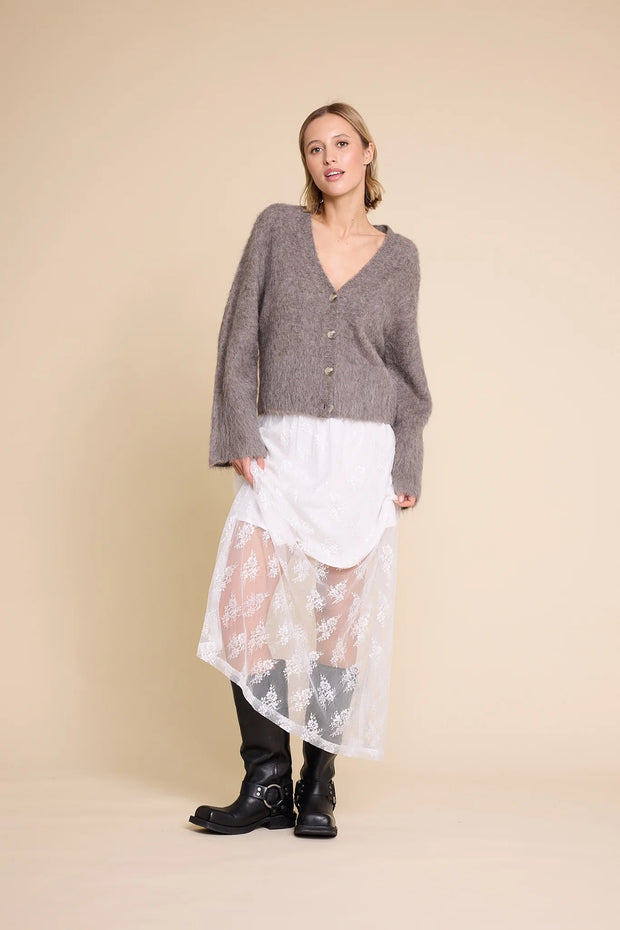 Brun Elsa Knitted jacket - Stilshoppen