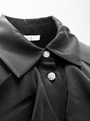 Sort Lillie silkebluse