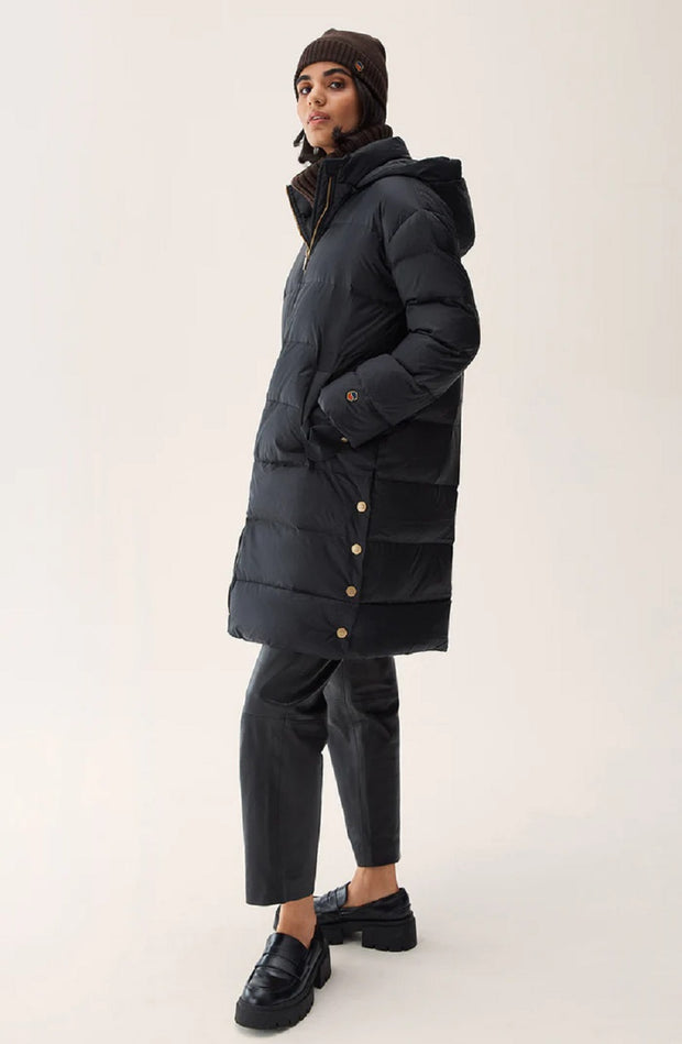 Marineblå Farida Down Coat - Stilshoppen