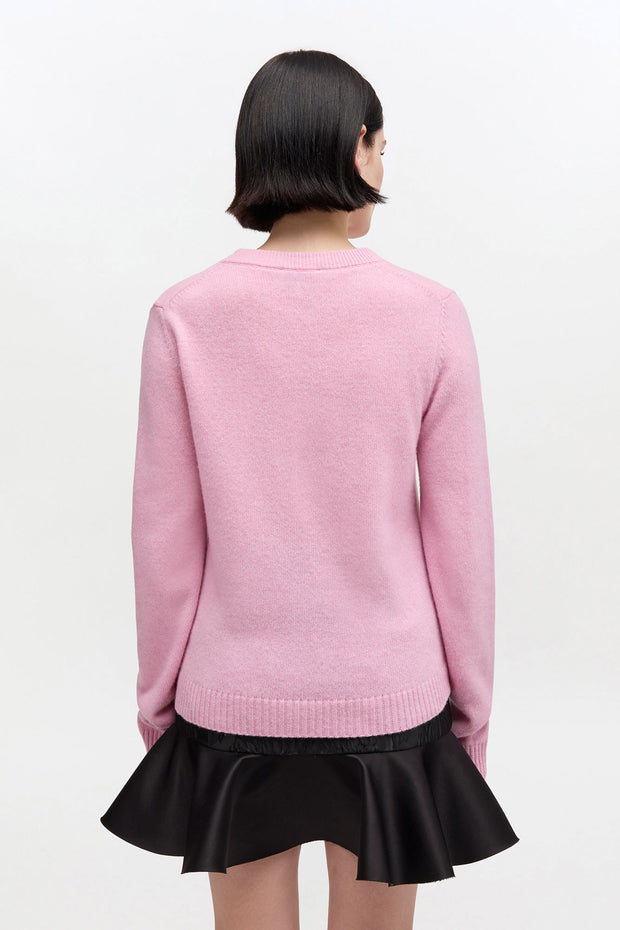 Lys Rosa Graphic Wool Sweater - Stilshoppen