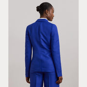 Blå Linen Blend Twill Blazer