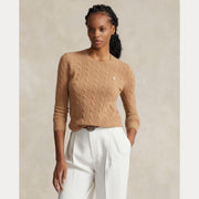 Camel MelangeCabel pullover - Stilshoppen