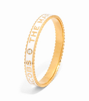 Cream/gull The Medallion LG bangle - Stilshoppen
