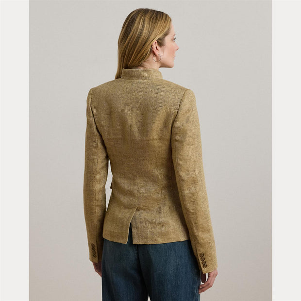 Jathnay Herringbone Linen Blazer