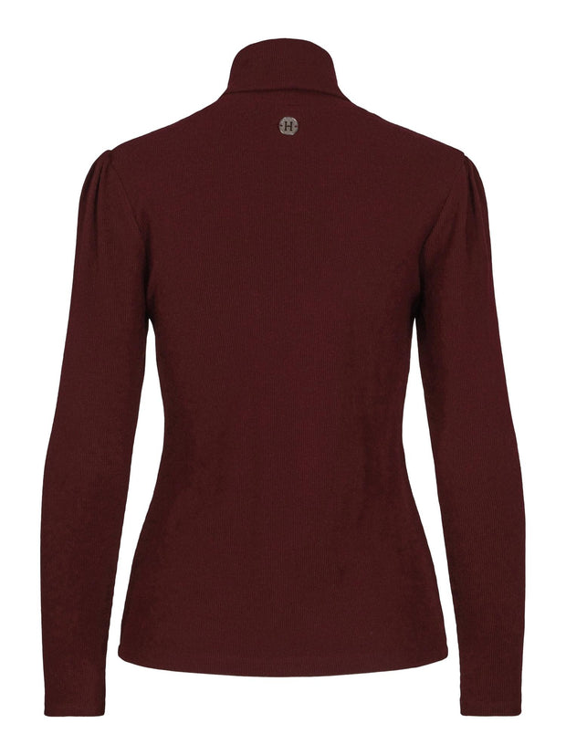 Burgunder Merino Roll Neck - Stilshoppen
