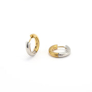 Lyn Gold and Silver Duo Hoop Earrings