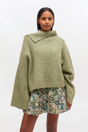Melange Brushed Mohair Oversized Sweater - Stilshoppen