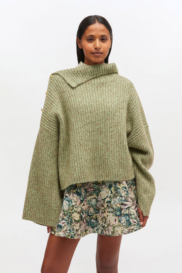 Melange Brushed Mohair Oversized Sweater - Stilshoppen